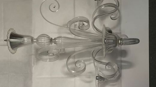 żyrandol  z 3 lampami, przezroczysty