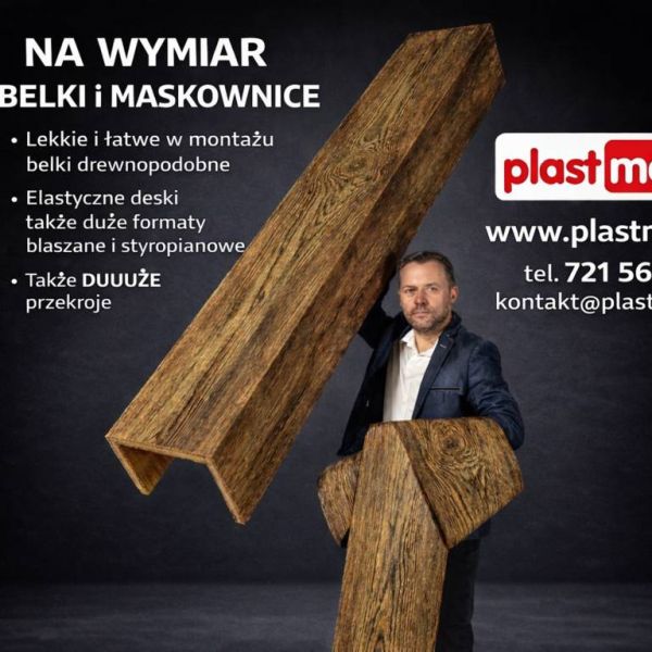 MASKOWNICE na wymiar - belki dekoracyjne DREWNOPODOBNE