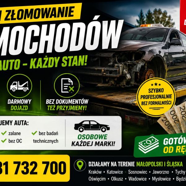 Złomowanie samochodów | Kasacja aut | Skup aut do złomowania
