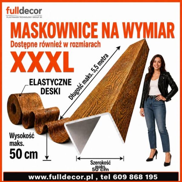 Imitacja drewna na wymiar - Belki rustykalne, Maskownica styropianowa, Lamele sufitowe, Deska elewac