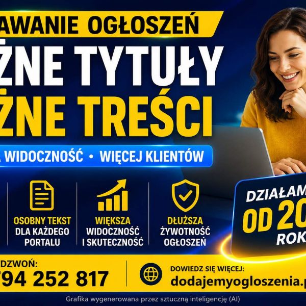 Publikacja ogłoszeń z unikalną treścią . Multiposting ogłoszeń