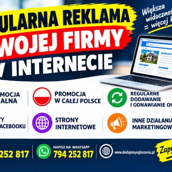 REGULARNA REKLAMA TWOJEJ FIRMY W INTERNECIE